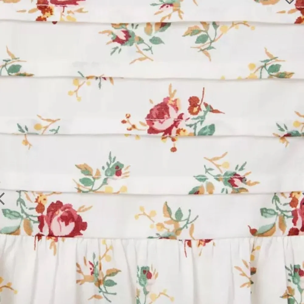 Floral Kids Blouse - White and Red 0013